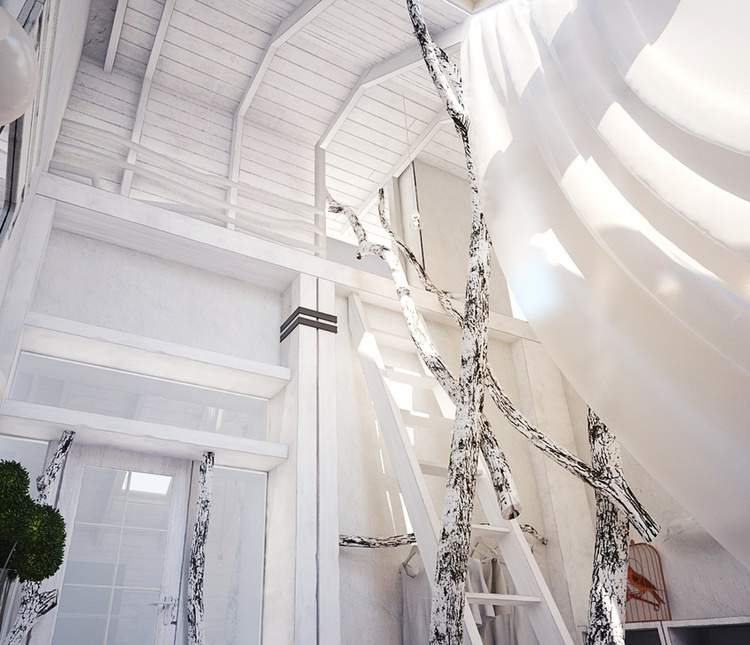 Total White Shophisticated Attic Space 10
