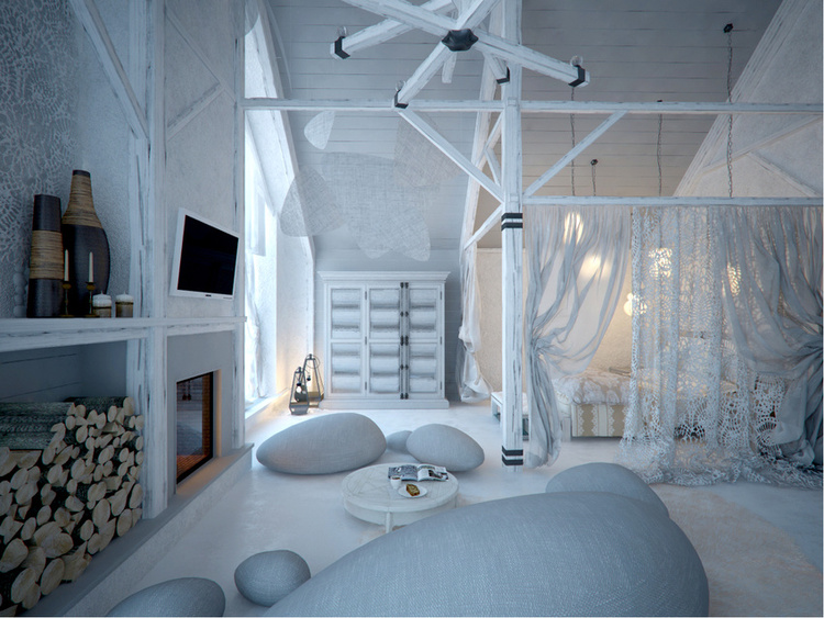 Total White Shophisticated Attic Space 2