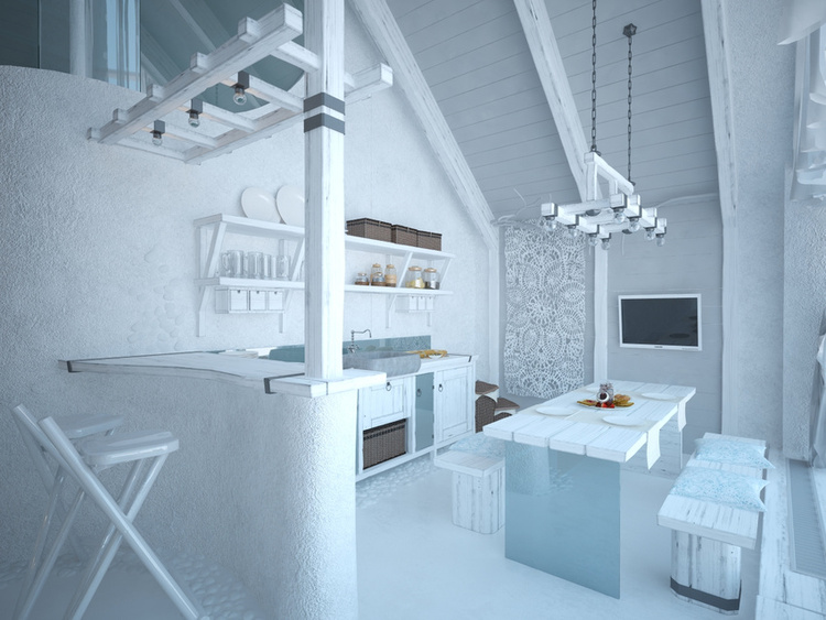 Total White Shophisticated Attic Space 5