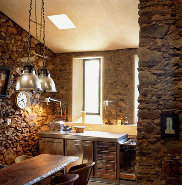 Kitchen Design Ideas with Stone Walls 31