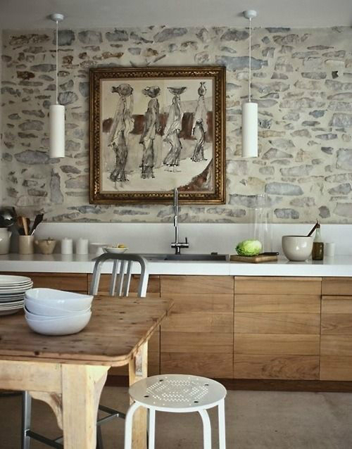 Kitchen Design Ideas with Stone Walls 5