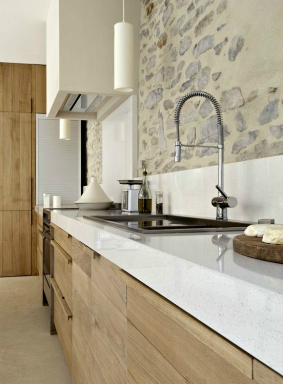 Kitchen Design Ideas with Stone Walls 6