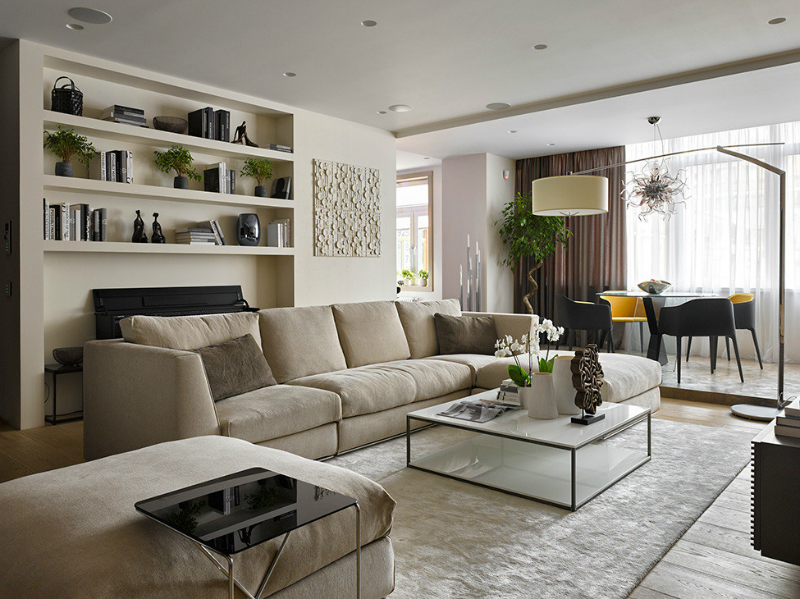 contemporary elegant apartment interior design by Fedorova 12