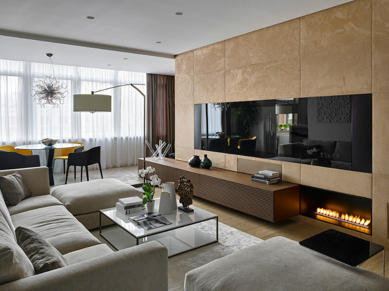 contemporary elegant apartment interior design by Fedorova 