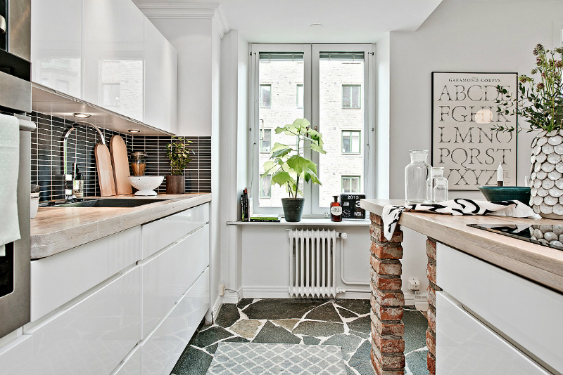 small Scandinavian apartment interior design 42 square meters 6