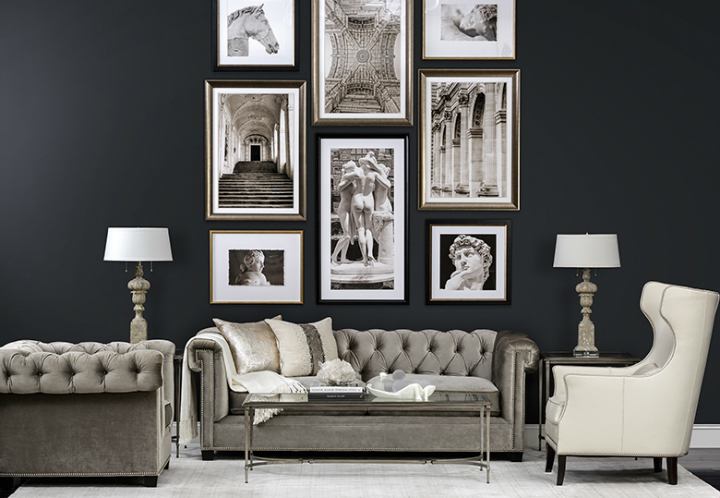high fashion home black gray living room idea 23