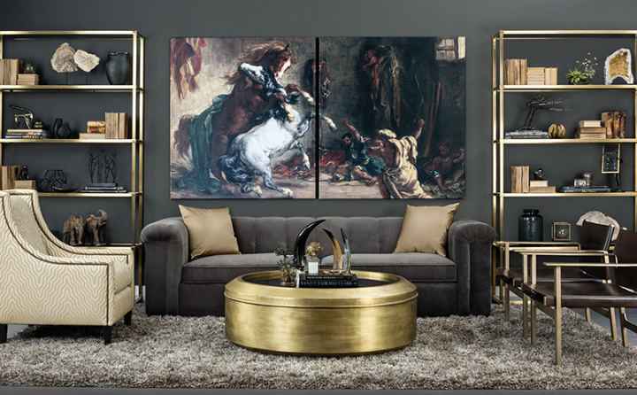 high fashion home gray wall living room idea 37