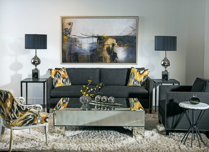 high fashion home gray wall living room idea 57