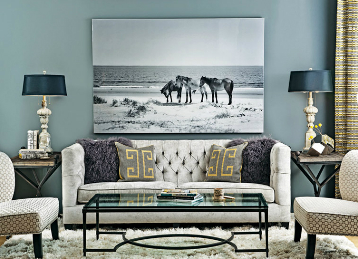 high fashion home gray wall living room idea 65