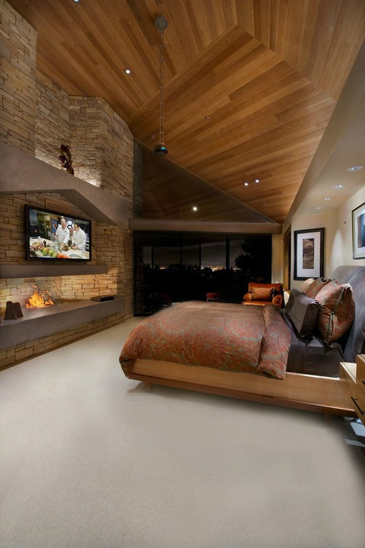 Bedroom Fireplace Decor Ideas - Bookends