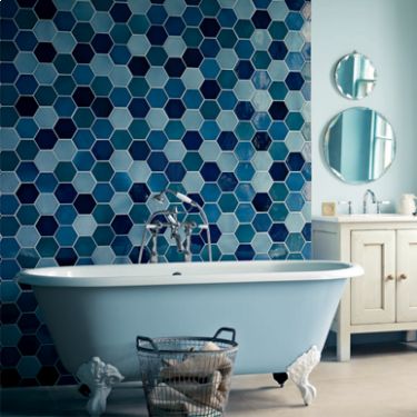blue bathroom tiles