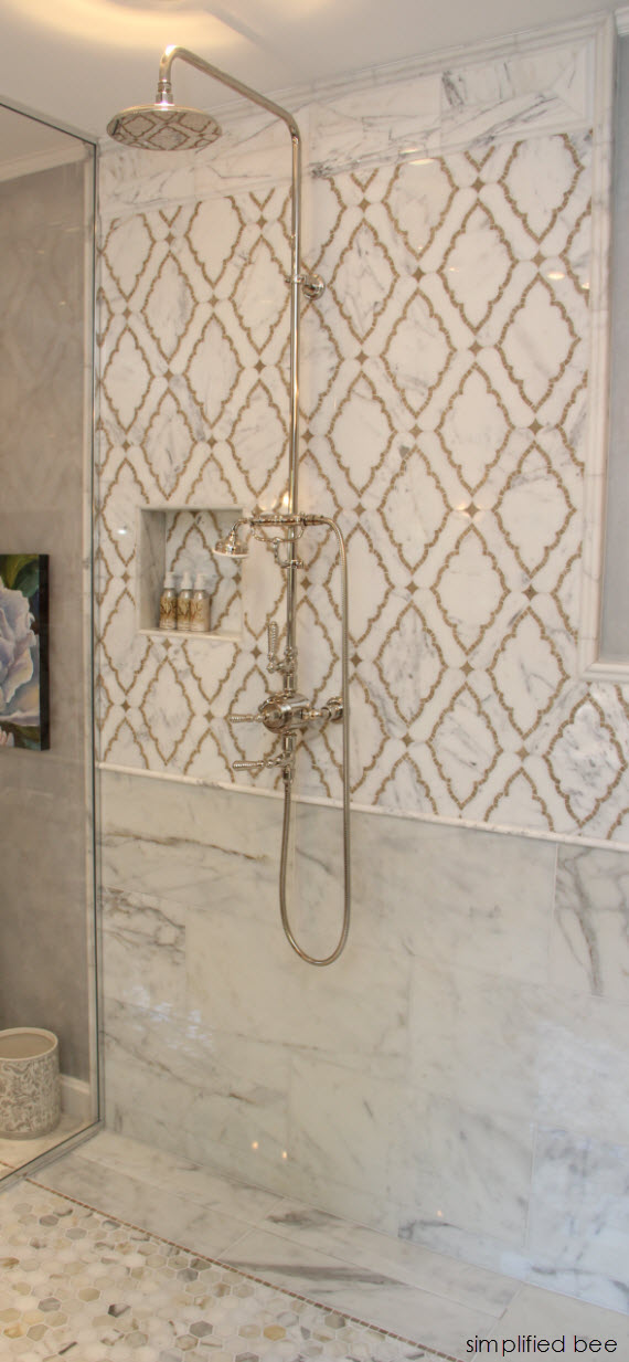 marble marrakesh style bathroom tile