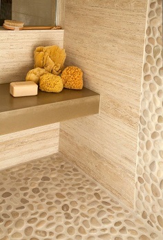 Natural Stone Travertine tile bathroom