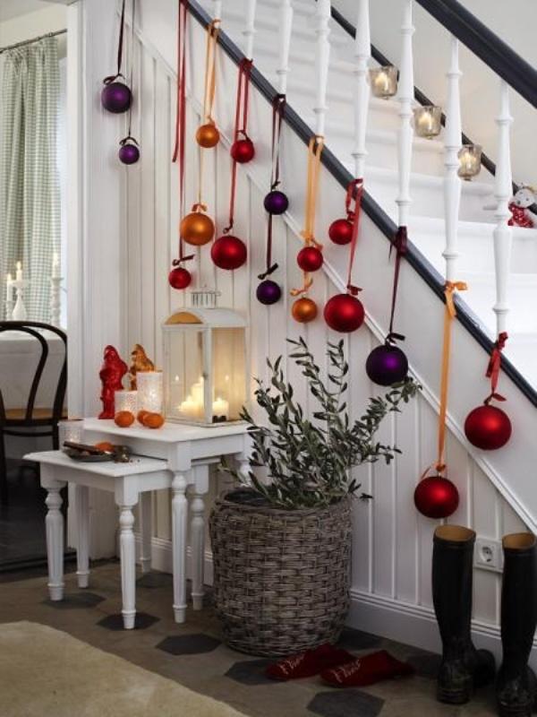 Eclectic Christmas Staircase