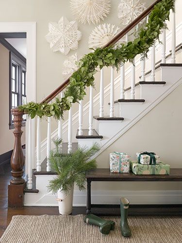 Country Christmas Staircase
