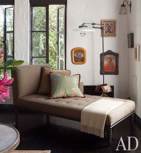Sheryl Crow's cozy spanish traditional corner