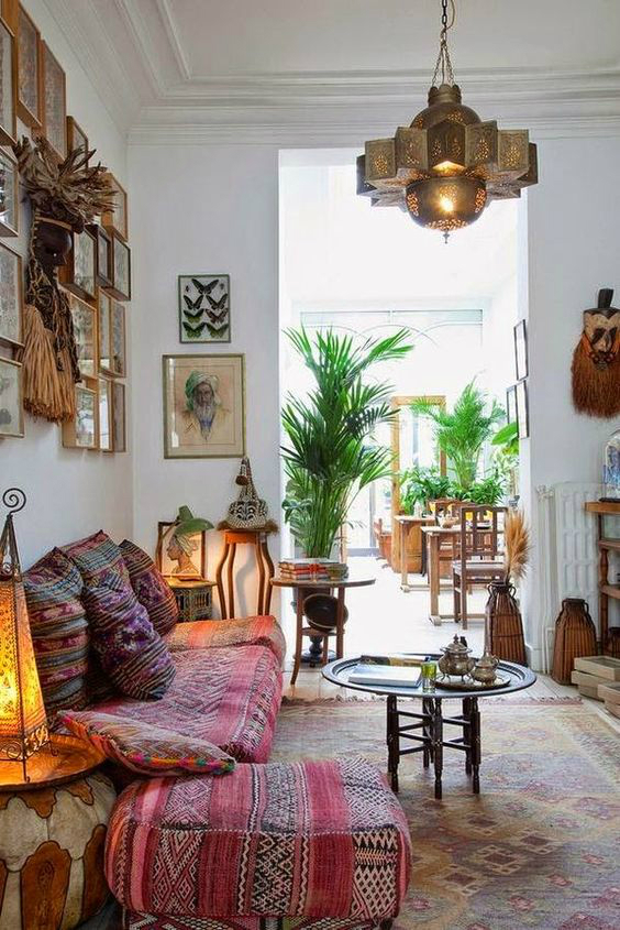 classic bohemian living room