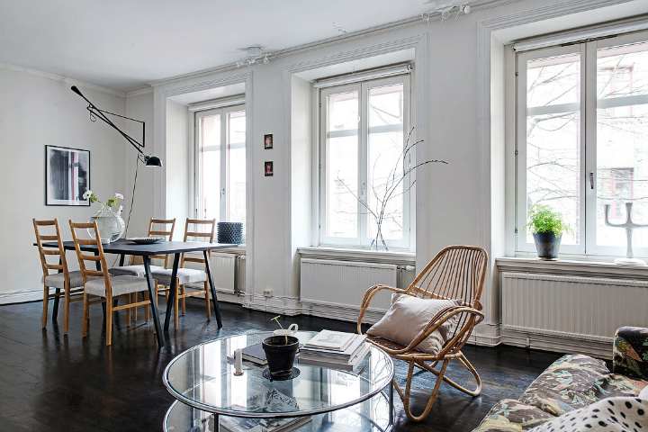 Scandinavian home interior with High-Gloss Finish 12