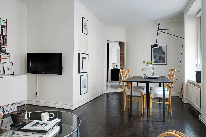 Scandinavian home interior with High-Gloss Finish 14