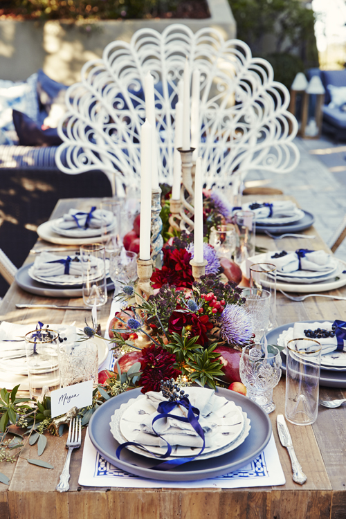 bohemian chic outdoor dinner party decoration 19