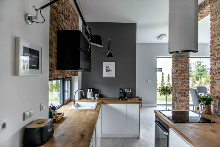 Nordic gray modern home interior design 10