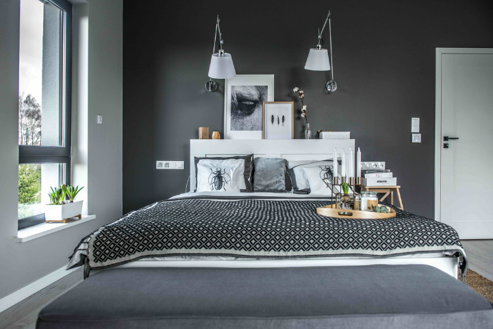Nordic gray modern home interior design 16