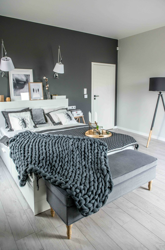 Nordic gray modern home interior design 17