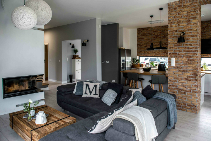 Nordic gray modern home interior design 2