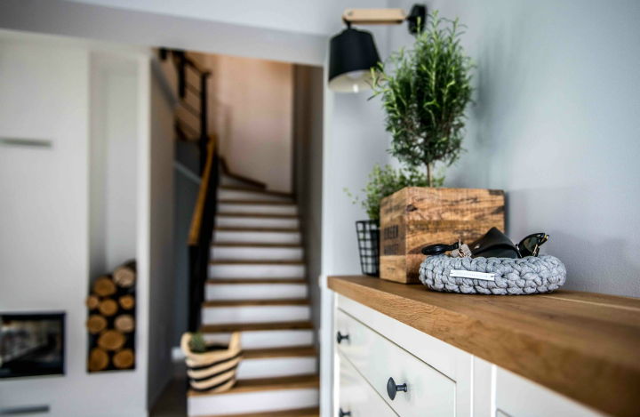 Nordic gray modern home interior design 23