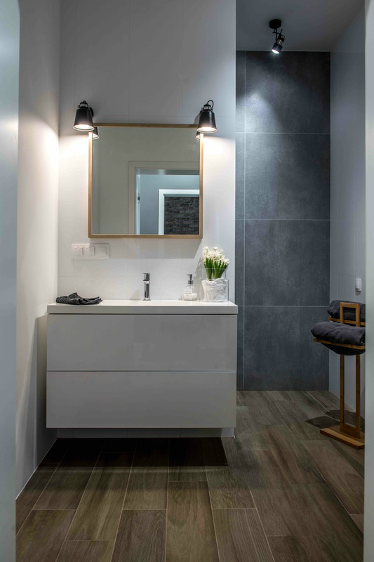 Nordic gray modern home interior design 33
