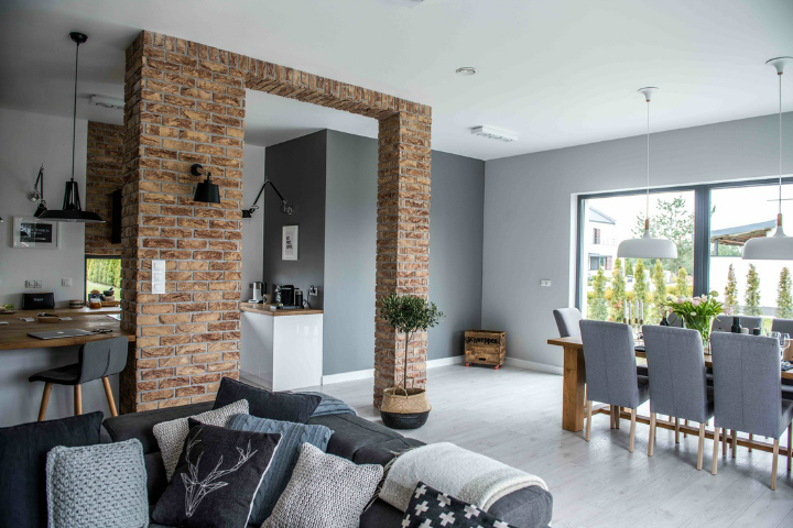 Nordic gray modern home interior design 6