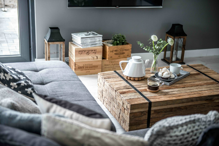 Nordic gray modern home interior design 8