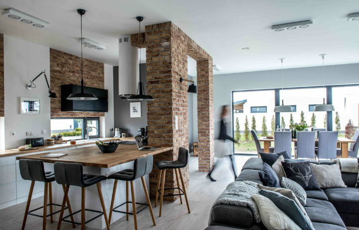 Nordic gray modern home interior design 