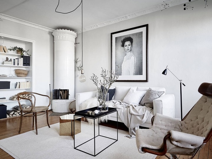 Black and White Living Room Idea 12