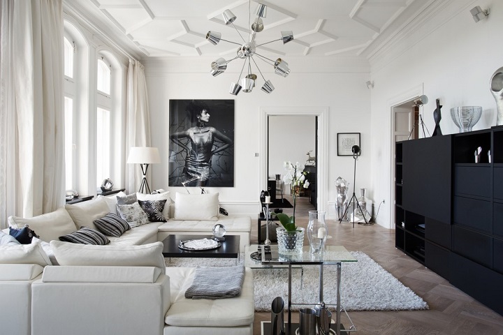 Black and White Living Room Idea 18