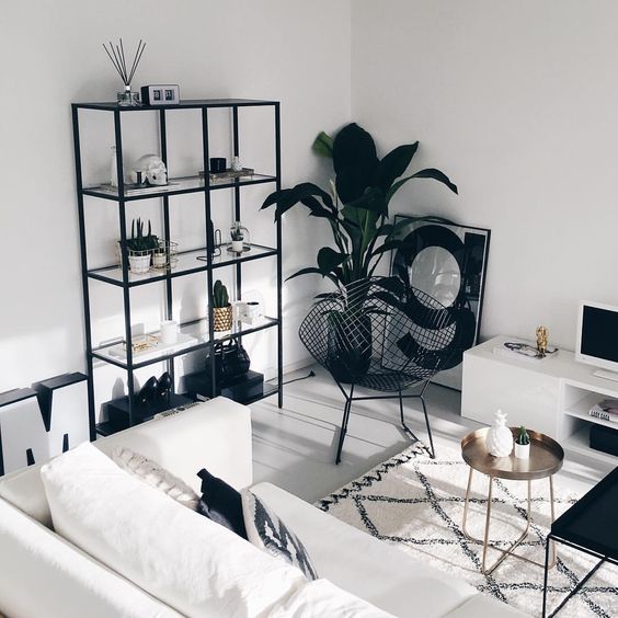 Black and White Living Room Idea 37