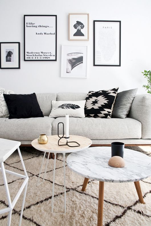 Black and White Living Room Idea 38