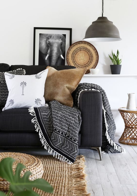 Black and White Living Room Idea 39