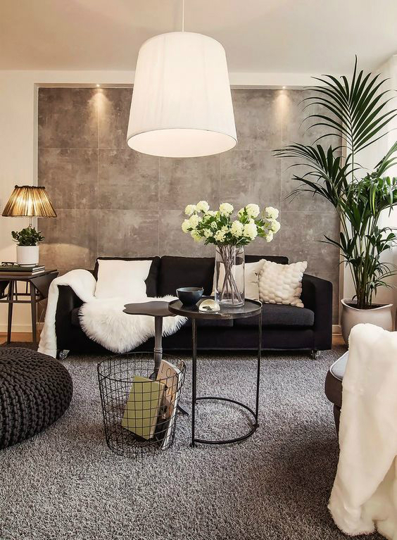 Black and White Living Room Idea 7