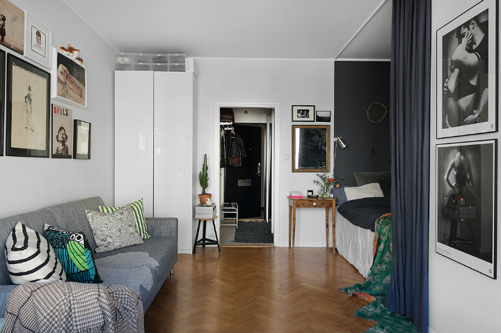 small gray scandinavian apartment 7