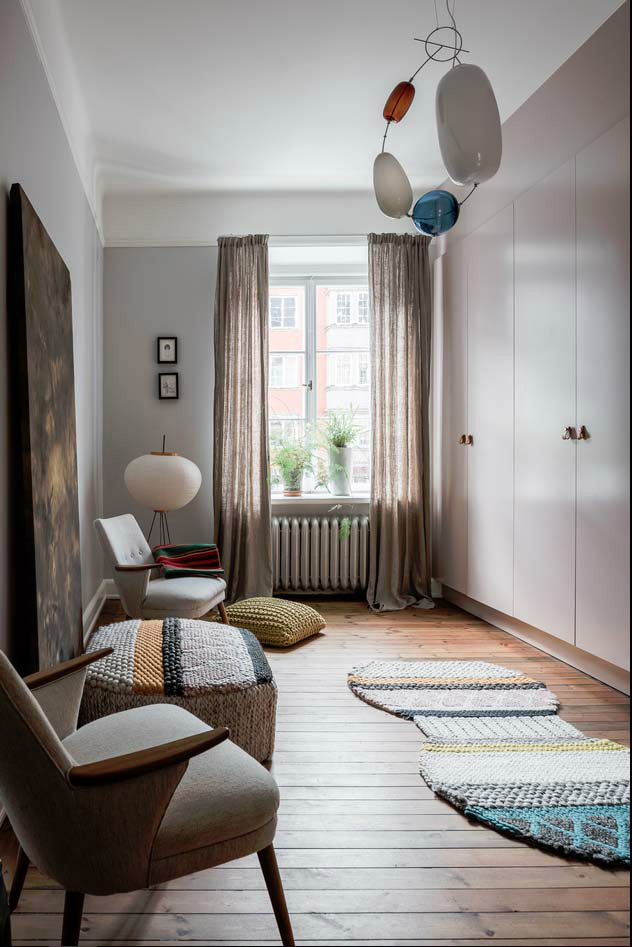sophisticates eclectic Scandinavian apartment interior design 17
