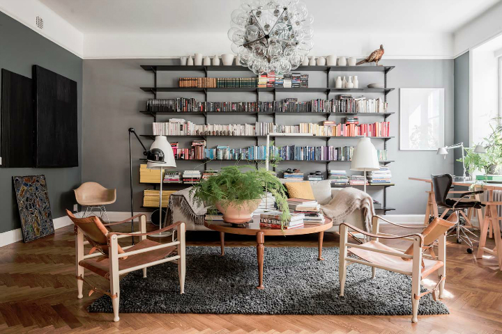sophisticates eclectic Scandinavian apartment interior design 2