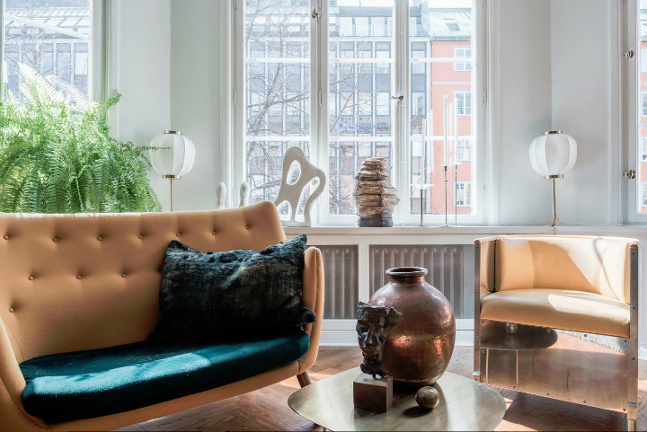 sophisticates eclectic Scandinavian apartment interior design 9