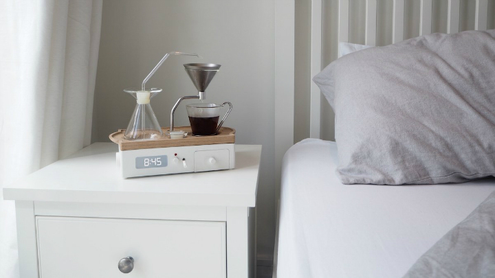 Designer Coffee Maker Alarm Clock 