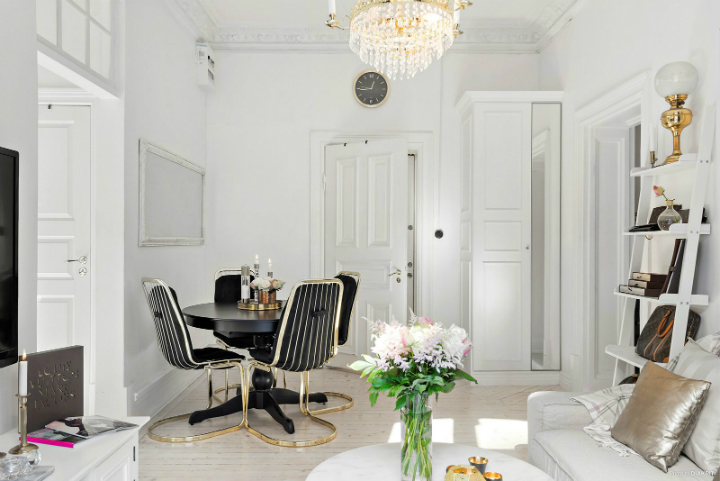 black and white small apartment decoration 12