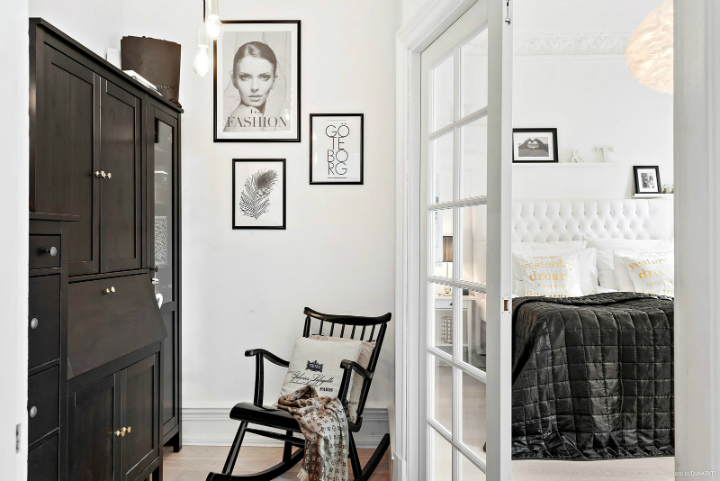 black and white small apartment decoration 3