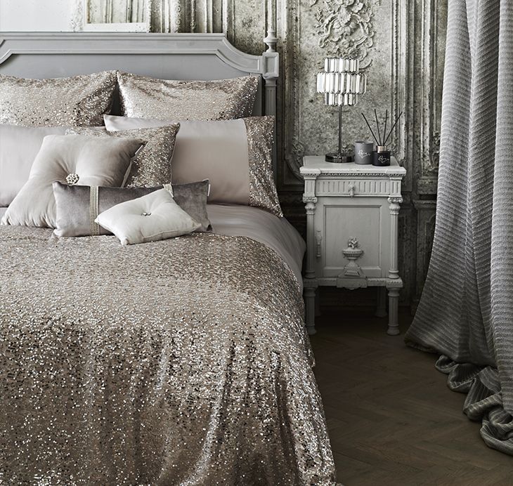 Designer Kylie Minogue ELEANORA Cream Bed Linen Bedding Throw Runner 