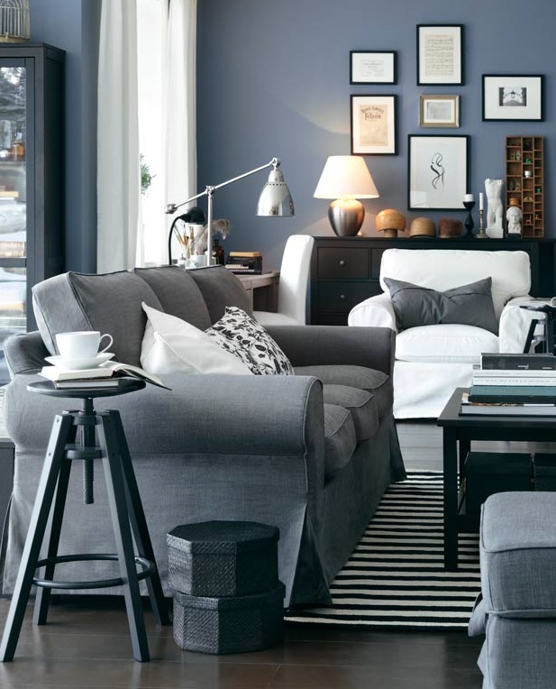 best IKEA on a budget gray living room idea