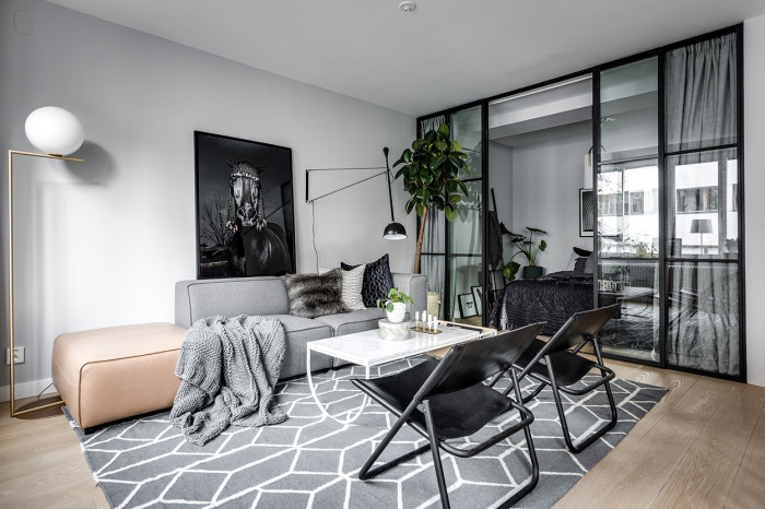 Elegant Ostermalm small apartment interior 