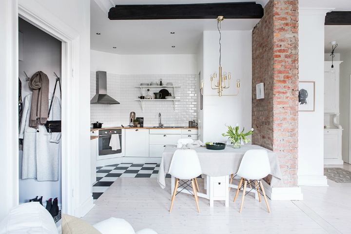 Exposed Brick and Intense White Create a Stunning Decor 10